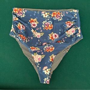 High Waisted Floral Swim Bottoms size S